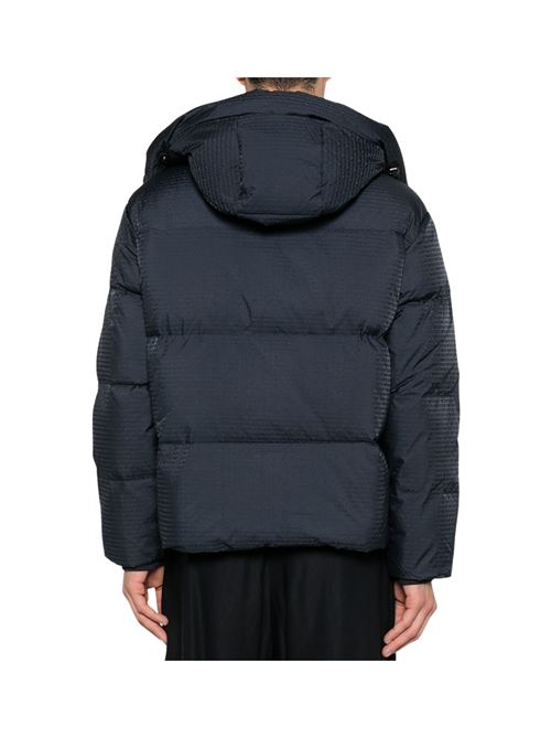 PIUMINO CON ZIP E CAPPUCCIO IN NYLON JACQUARD LOGO LETTERING ALL OVER EMPORIO ARMANI EMPORIO ARMANI | 6D1BC31NNXZ920